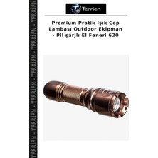 Terrien Premium Pratik Işık Cep Lambası Outdoor Ekipman - Pil Şarjlı El Feneri 620
