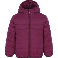 Civil Girls Kız Çocuk Basic Mont | Mikro Uzun Kol Kapşonlu | Okul Kreş ve Günlük Kullanım - Bordo
