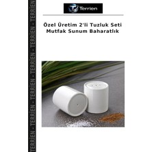 Terrien Özel Üretim 2'li Tuzluk Seti Mutfak Sunum Baharatlık