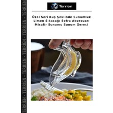 Terrien Özel Seri Kuş Şeklinde Sunumluk Limon Sıkacağı Sofra Aksesuarı Misafir Sunumu Sunum Gereci