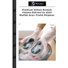 Terrien Premium Silikon Bulaşık Yıkama Eldiveni Ev Aleti Mutfak Aracı Pratik Ekipman