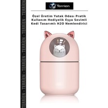 Terrien Özel Üretim Yatak Odası Pratik Kullanım Hediyelik Eşya Sevimli Kedi Tasarımlı H2O Nemlendirici