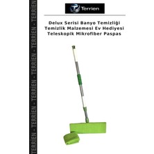 Terrien Delux Serisi Banyo Temizliği Temizlik Malzemesi Ev Hediyesi Teleskopik Mikrofiber Paspas