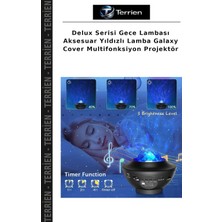 Terrien Delux Serisi Gece Lambası Aksesuar Yıldızlı Lamba Galaxy Cover Multifonksiyon Projektör