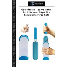 Terrien Özel Üretim Toz ve Tiftik Evcil Hayvan Tüyü Tüy Temizleme Fırça Seti
