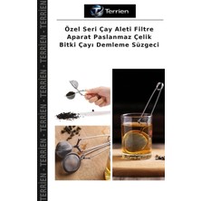 Terrien Özel Seri Çay Aleti Filtre Aparat Paslanmaz Çelik Bitki Çayı Demleme Süzgeci