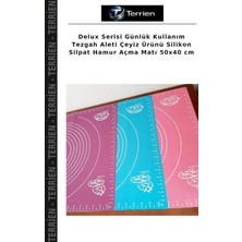 Terrien Delux Serisi Günlük Kullanım Tezgah Aleti Çeyiz Ürünü Silikon Silpat Hamur Açma Matı 50X40 cm