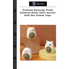 Terrien Premium Oyuncağı Pratik Kullanım Duvar Askılı Ayıcıklı Kedi Otu Yalama Topu
