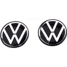 MOZOKO Kendinden Yapışkanlı Volkswagen Logolu 10 mm Damla Baskılı Anahtarlık Kumanda Amblemi – 2 Adet