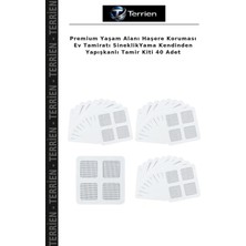 Terrien Premium Yaşam Alanı Haşere Koruması Ev Tamiratı Sineklikyama Kendinden Yapışkanlı Tamir Kiti 40 Adet