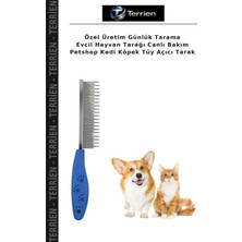 Terrien Özel Üretim Günlük Tarama Evcil Hayvan Tarağı Canlı Bakım Petshop Kedi Köpek Tüy Açıcı Tarak