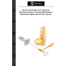 Terrien Çocuk Yiyeceği Hızlı Hazırlık Mutfak Asistanı Patatesdilimleyici Mutfakta Eğlenceli Pratik Spiral