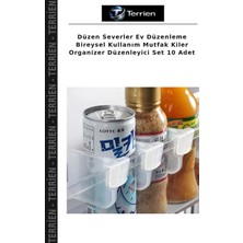 Terrien Düzen Severler Ev Düzenleme Bireysel Kullanım Mutfak Kiler Organizer Düzenleyici Set 10 Adet