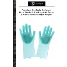 Terrien Premium Konforlu Kullanım Hızlı Temizlik Fonksiyonel Gereç Sihirli Silikon Bulaşık Fırçası