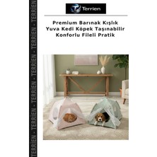 Terrien Premium Barınak Kışlık Yuva Kedi Köpek Taşınabilir Konforlu Fileli Pratik