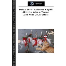 Terrien Delux Serisi Avlanma Keyifli Aktivite Yılbaşı Temalı Zilli Kedi Oyun Oltası