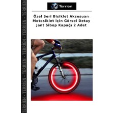 Terrien Özel Seri Bisiklet Aksesuarı Motosiklet Için Görsel Detay Jant Sibop Kapağı 2 Adet
