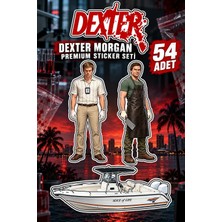 Star Figür Dexter Morgan Premium Sticker Seti 54 Adet | Dizi Temalı Çıkartma Paketi