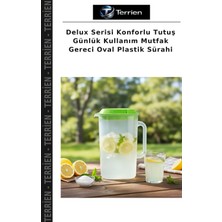 Terrien Delux Serisi Konforlu Tutuş Günlük Kullanım Mutfak Gereci Oval Plastik Sürahi