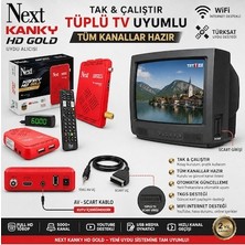 TEKNOMARKETİM Next Kanky Hd Gold Full Hd Uydu Alıcısı Tüplü Tv Uyumlu Av Scart Kablolu, Tkgs Otomatik Güncelleme
