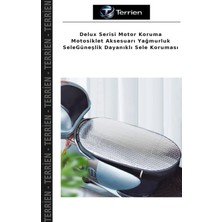 Terrien Delux Serisi Motor Koruma Motosiklet Aksesuarı Yağmurluk Selegüneşlik Dayanıklı Sele Koruması