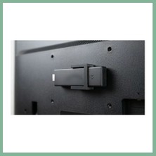 Bşk Virgo 3D Baskı HDMI Medya Çubuğu Tv Arkası Montaj Aparatı Gerilim Azaltıcı Yapıştırmalı Tutucu Siyah BSK2026