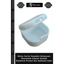 Terrien Delux Serisi Seyahat Aksesuarı Ekonomik Çözüm Günlük Kullanım Protez Diş Saklama Kabı