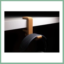 Bşk Virgo 3D Baskı Masa Kenarı Kulaklık Askısı Çizgili Kulaklık Tutucu Sıkıştırmalı Kulaklık Askısı 10-40 mm - Turuncu BSK2026