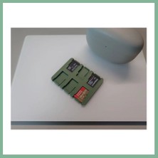 Bşk Virgo 3D Baskı Micro Sd Kart Saklama Kutusu Yaylı Kartlık Mikro Sd Kart Tutucu Ince Düzenleyici Yeşil BSK2026