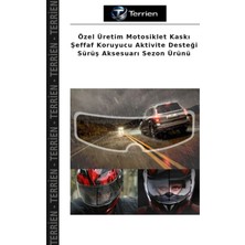 Terrien Özel Üretim Motosiklet Kaskı Şeffaf Koruyucu Aktivite Desteği Sürüş Aksesuarı Sezon Ürünü