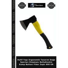 Terrien Hafif Yapı Ergonomik Tasarım Doğa Sporları Ekipmanı Baltakeskin Kamp Baltası Fiber Saplı 600 gr