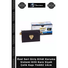 Terrien Özel Seri Giriş Kilidi Koruma Sistemi Kilit Kare Siyah Çelik Kapı YM602 14CM
