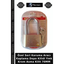 Terrien Özel Seri Koruma Aracı Kaplama Depo Kilidi Ymk Krom Asma Kilit 70MM