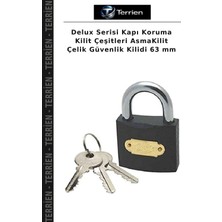 Terrien Delux Serisi Kapı Koruma Kilit Çeşitleri Asmakilit Çelik Güvenlik Kilidi 63 mm