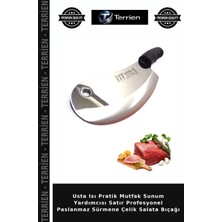 Terrien Usta Isı Pratik Mutfak Sunum Yardımcısı Satır Profesyonel Paslanmaz Sürmene Çelik Salata Bıçağı