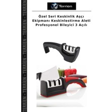 Terrien Özel Seri Keskinlik Aşçı Ekipmanı Keskinlestirme Aleti Profesyonel Bileyici 3 Açılı