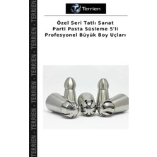 Terrien Özel Seri Tatlı Sanat Parti Pasta Süsleme 5'li Profesyonel Büyük Boy Uçları