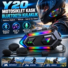 Y20 Motorsikletler Için Kablosuz Bluetooth Kulaklıklı – Suya Dayanıklı, Uzun Ömürlü Batar
