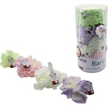 İbico Ibico İ21-090 Banyo Lifi 50GR Pvc Standlı Renkli Tül Örgü Mini Top Kenar Nakış Süngerli - 100'LI Paket