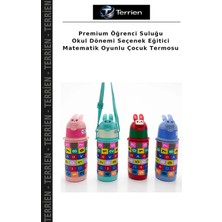 Terrien Premium Öğrenci Suluğu Okul Dönemi Seçenek Eğitici Matematik Oyunlu Çocuk Termosu