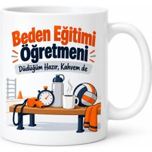 Bşk Virgo Beden Eğitimi Öğretmeni: Düdüğüm Hazır Tasarımlı Porselen Kupa - Model 411 BSK2026