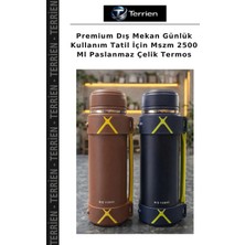 Terrien Premium Dış Mekan Günlük Kullanım Tatil Için Mszm 2500 ml Paslanmaz Çelik Termos