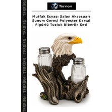 Terrien Mutfak Eşyası Salon Aksesuarı Sunum Gereci Polyester Kartal Figürlü Tuzluk Biberlik Seti
