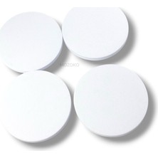 MOZOKO 4'lü Set 65 mm Dış Çap 56 mm İç Çap Beyaz Logosuz Jant Göbeği Kapağı