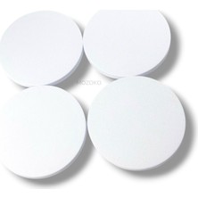 MOZOKO 4'lü Set 70 mm Dış Çap 56 mm İç Çap Beyaz Logosuz Jant Göbeği Kapağı