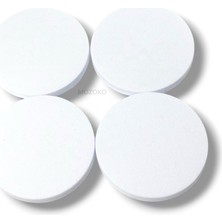 MOZOKO 4'lü Set 55 mm Dış Çap 52 mm İç Çap Beyaz Logosuz Jant Göbeği Kapağı