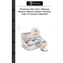Terrien Premium Göz Alıcı Makyaj Masası Hatıra Eşyası Yöresel Taşlı El Aynası 5ALY454