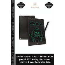 Floranova Delux Serisi Yazı Tahtası LCD Panel 12" Kolay Kullanım Hediye Eşya Çocuklar Için