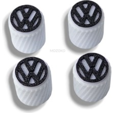 MOZOKO Volkswagen Uyumlu Beyaz Siyah Plastik Sibop Kapağı, Isıya Dayanıklı Kaliteli Lastik Sibop Valf Kapağı