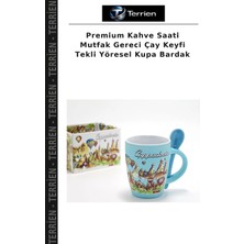 Terrien Premium Kahve Saati Mutfak Gereci Çay Keyfi Tekli Yöresel Kupa Bardak